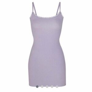 SKIMS lace pointelle slip-dress - color "lavender” size Large